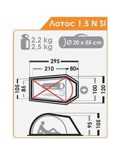 Normal - Двухместная палатка Лотос 1,5 N Si