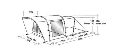 Easy Camp - Палатка функциональная кепминговая Palmdale 300