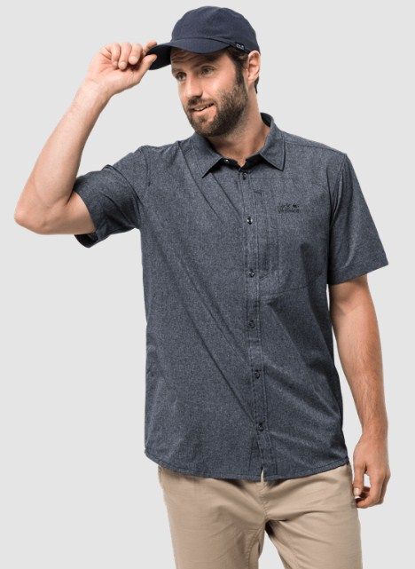 Легкая рубашка мужская Jack Wolfskin Barrel Shirt