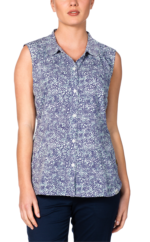 Jack Wolfskin - Рубашка стильная женская Wahia Print Sleeveless Shirt W