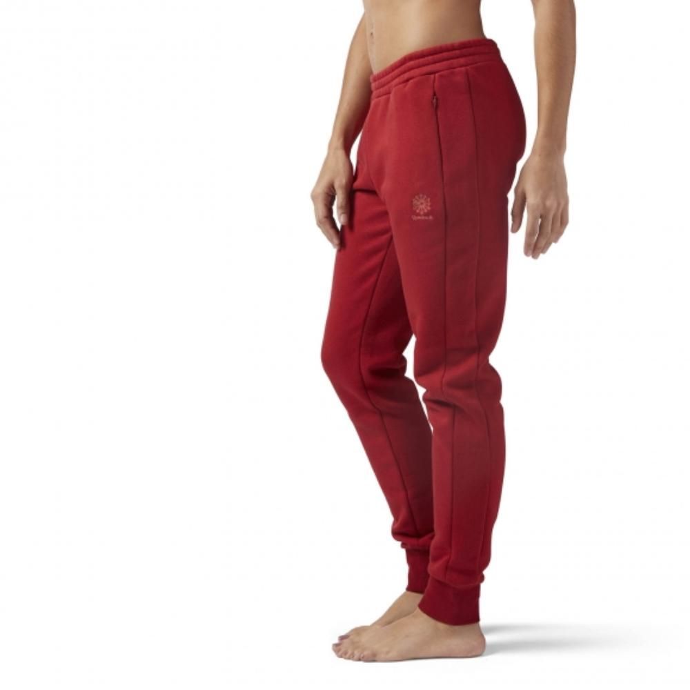 Зауженные женские брюки Reebok F Franchise Fleece Pant Rich Magma S18-R