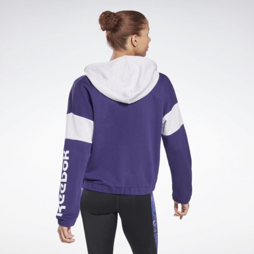 Удобная женская толстовка Reebok Te Linear Logo Ft Fullzip