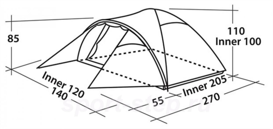 Easy camp - Палатка двухслойная для пары Quasar 200