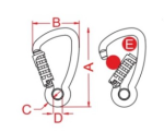 Карабин вспомогательный Kong Alu Harness 6Mm