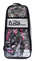 Комплект маска+трубка+ласты Tusa Sport UP-1521 Black Series