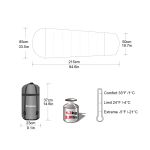 Спальный мешок King Camp 8003 Protector 600 -21 левый (комфорт -4)