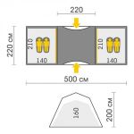 Кемпинговая палатка Talberg Base 6 Sahara