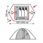 Легкая трехместная палатка Tramp Rock 3 (V2) с юбкой