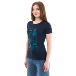 Женская футболка с принтом Dragonfly Snow Woman