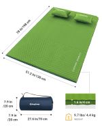 Двухспальный самонадувающийся коврик King Camp 3594 Comfort Double 198х130х4