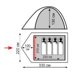 Туристическая палатка Totem Tepee 4 V2