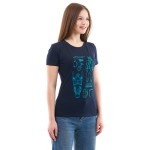 Женская футболка с принтом Dragonfly Snow Woman