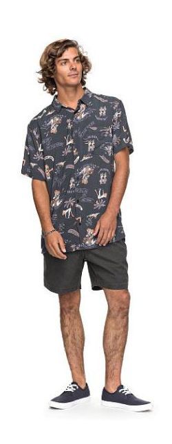 Quiksilver - Мягкая рубашка с коротким рукавом Aloha Strip Club