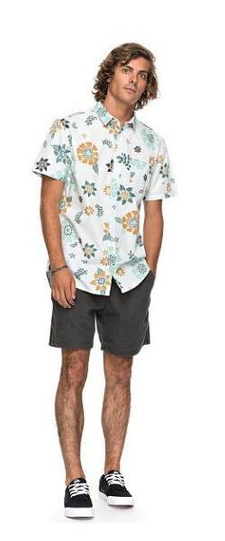 Quiksilver - Красивая мужская рубашка с коротким рукавом Sunset Floral