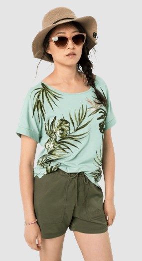 Женская футболка Jack Wolfskin Tropical Leaf T W