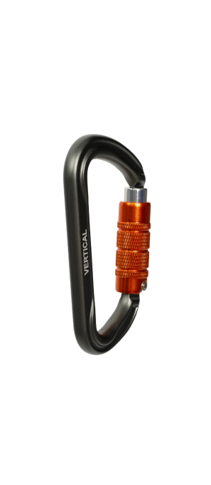 Карабин трапеция трехтактный Keylock Вертикаль Gray