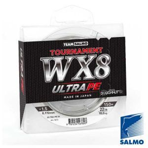 TEAM SALMO - Леска плетеная Team Salmo FREERIDE Silver Gray WX8