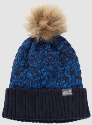 Стильная детская шапочка с помпоном Jack Wolfskin Knit Pompom Cap Kids