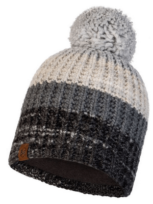 Buff - Теплая женская шапка Knitted & Polar Hat Alina Grey