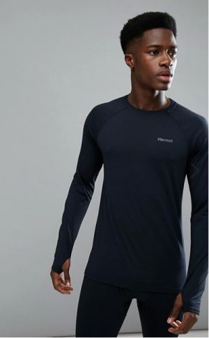 Marmot - Черный лонгслив Harrier Baselayer