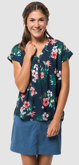 Jack Wolfskin - Эластичная летняя футболка Victoria Tropical Shirt W