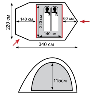 Двухместная палатка Tramp Colibri+ (V2)