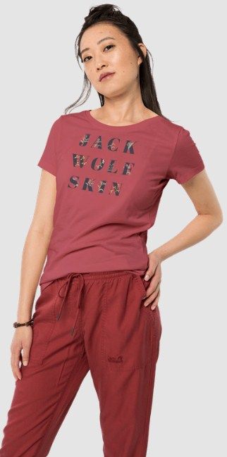 Легкая летняя футболка Jack Wolfskin Flower Letter T W