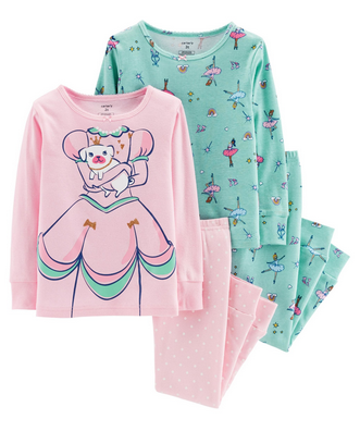 Carters - Детские хлопковые пижамы с принцессой