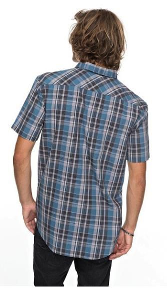 Quiksilver - Классическая мужская рубашка с коротким рукавом Everyday Check