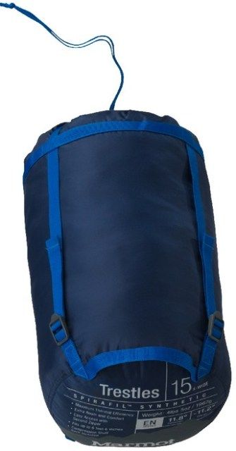 Marmot - Синтетический спальник для походов Trestles 15 Long X-wide правый (комфорт -5°С)