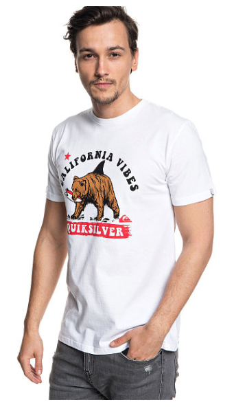Quiksilver - Интересная мужская футболка Bear Shark