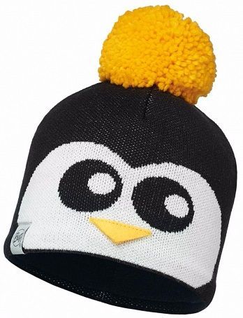 Buff - Детская веселая шапка Child Knitted & Polar Hat Buff Penguin Black