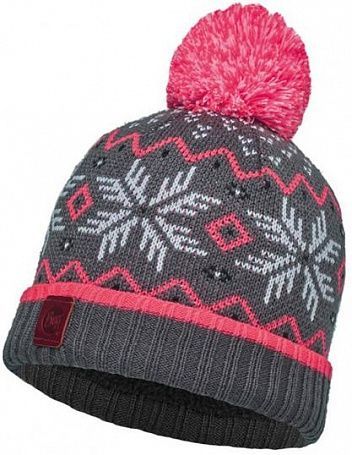 Buff - Шапка для девочек Junior Knitted & Polar Hat Buff Nester Grey Castlerock