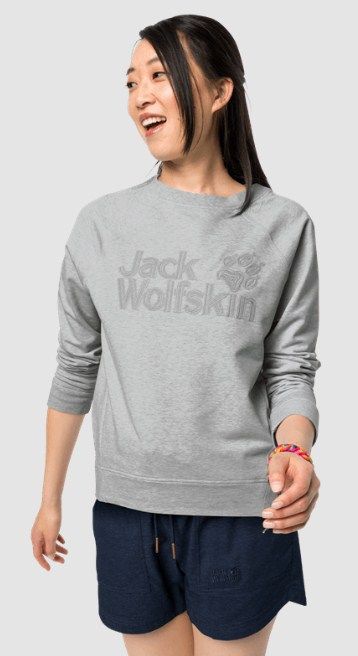 Уютный свитшот Jack Wolfskin Logo Sweatshirt W