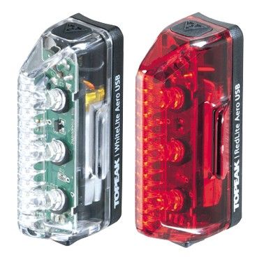  Комплект фонарей Topeak Aero USB 1W Combo, WhiteLite & RedLite kit, w/super bright COD LED