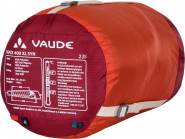 Спальный мешок левосторонний VauDe Sioux 400 XL SYN (комфорт +3)