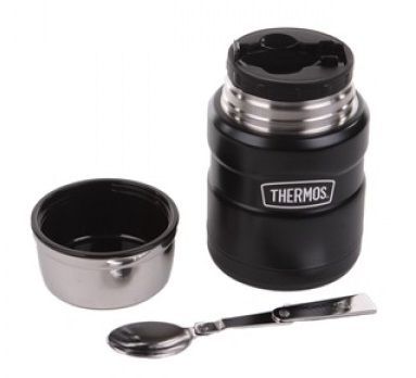 Термос для еды с ложкой Thermos SK 3000 BK Matt Black