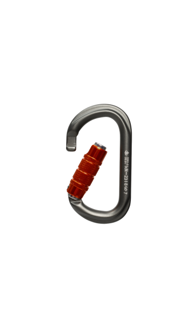 Карабин овал трехтактный Keylock Вертикаль Gray