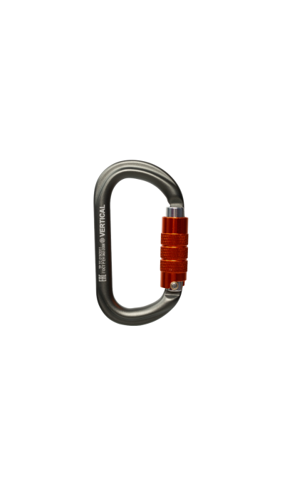 Карабин овал автомат Keylock Вертикаль Gray