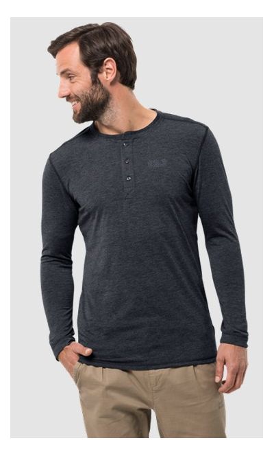 Jack Wolfskin - Мужская футболка с длинным рукавом Moro Henley Men