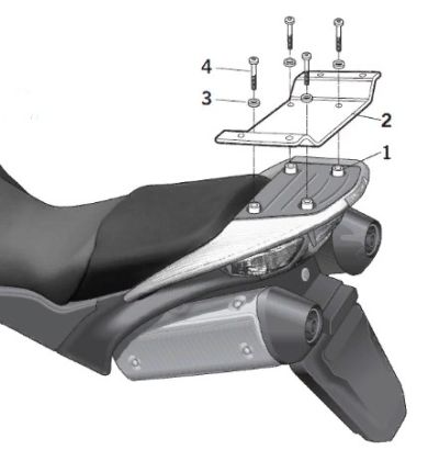 Shad - Прочное крепление верхнего кофра Varadero XL 1000V (07 -08)