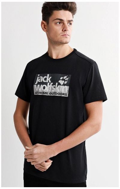 Jack Wolfskin - Мужская футболка с логотипом Logo T M