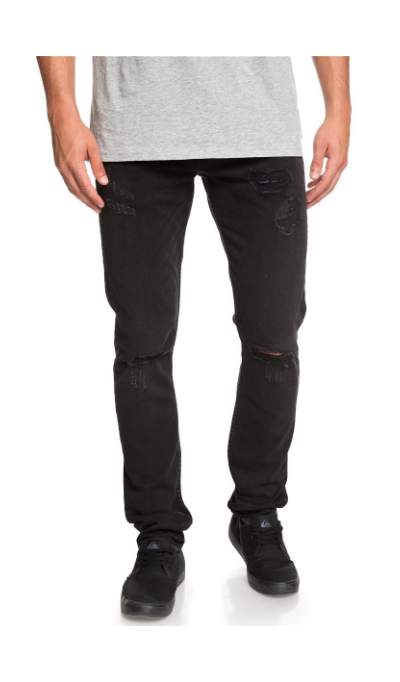 Quiksilver - Интересные мужские джинсы Distorsion Stranger Black