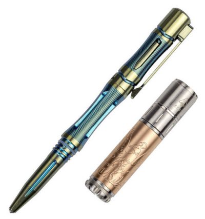 Fenix - Набор Fenix ручка T5Ti + фонарь F15 серый