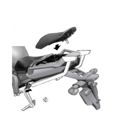 Shad - Крепление верхнего кофра удобное для Yamaha FZ8 (10-11)