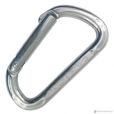 Kong - Карабин с прямой защёлкой D Shape Inox 100мм