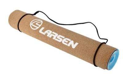 Larsen - Спортивный коврик для фитнеса TPE + пробка (173х61х0.4)