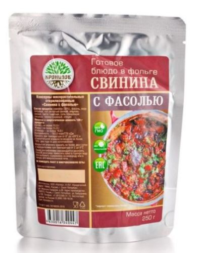 Кронидов - Вкусное готовое блюдо Свинина с фасолью