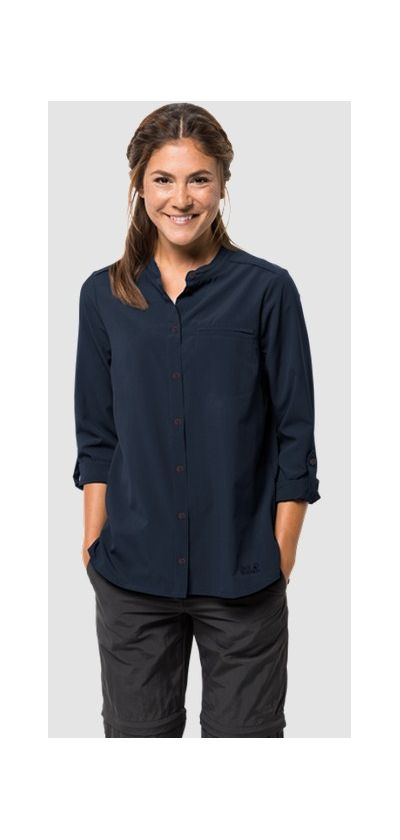 Jack Wolfskin - Легкая стильная рубашка Victoria Roll-Up Shirt W