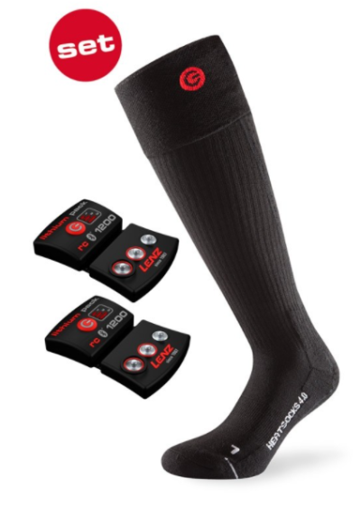 Lenz - Спортивные термоноски с аккумулятором Heat Sock 4.0 Toe Cap + Lithium Pack RCB 1200 (EU/US)